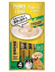 Лакомство для собак Inaba Churu пюре куриное, с овощами 