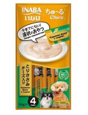 Лакомство для собак Inaba Churu пюре куриное, с сыром