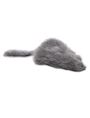 Игрушка для кошек GoSi  Мышка-Mакси с хвостом-байло валериана, звенящая 