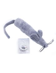 Игрушка для кошек GoSi Крыса Тамара с валерианой +20 см хвост