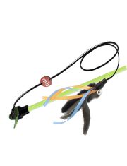 Удочка-дразнилка для кошек GoSi Мышиные хвосты с лентой длинная палочка 150см