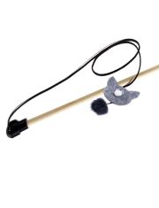 Удочка-дразнилка для кошек GoSi Неон Киска с норкой