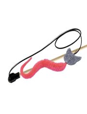 Удочка-дразнилка для кошек GoSi Неон Киска с байло