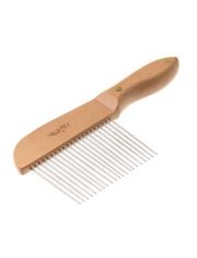 Расческа для кошек и собак Hello Pet длиннозубая  на деревянном основании с толстой ручкой
