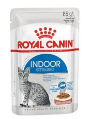 Влажный корм для кошек Royal Canin Indoor Sterilised стерилизованных, постоянно живущих в помещении, кусочки в соусе