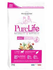 Сухой полнорационный корм Pro-Nutrition Flatazor Adult Selection для взрослых собак всех пород. Подходит собакам с чувствительным пищеварением и склонным к аллергиям