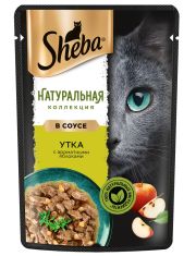 Влажный корм для кошек Sheba Натуральная Коллекция уткой и яблоками в соусе