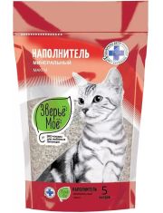 Наполнитель для кошачьего туалета "Зверье мое" Макси минеральный, впитывающий