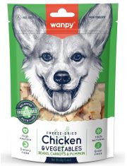 Лакомство для собак Wanpy Dog сублимированное, "Курица и овощи"