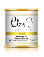 Консервы диетические для кошек Clan Vet Renal Профилактика болезней почек
