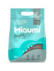 Наполнитель для кошачьего туалета Miaumi TOFU Activated Carbon Unscented, комкующийся, соевый , с активированным углем
