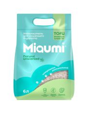 Наполнитель для кошачьего туалета Miaumi TOFU Natural Unscented, комкующийся, соевый, без ароматизатора