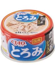 Консервы для кошек Inaba Ciao Toromi  с куриным филе, тунцом кацуо и мальками ширасу, в бульоне 