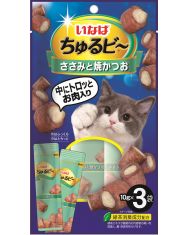 Лакомство для кошек Inaba Churu Bee Запеченные трубочки с куриным филе и тунцом Кацуо 