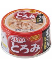 Консервы для кошек "Inaba Ciao Toromi" с куриным филе, тунцом Магуро и кацуобуси кусочки в бульоне