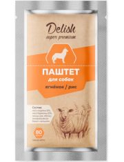 Delish Super Premium влажный корм для собак, паштет с ягненком и рисом