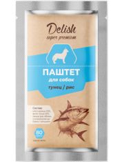 Delish Super Premium влажный корм для собак, паштет с тунцом и рисом