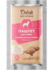 Delish Super Premium влажный корм для собак, паштет с индейкой овощами и клюквой