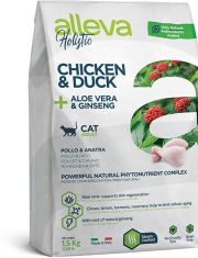 Сухой корм для кошек Alleva Holistic Cat Adult Chicken & Duck с курицей и уткой, алое вера и женьшенем
