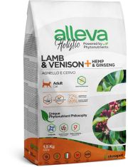 Сухой корм для кошек Alleva Holistic Cat Adult Lamb & Venison с ягненком и олениной, коноплей и женьшенем 