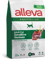Сухой корм для кошек Alleva Equilibrium Adult Cat Sensitive Venison с чувствительным пищеварением, оленина