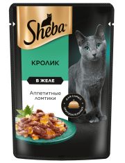 Влажный корм для кошек Sheba Кролик ломтики в желе