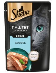 Влажный корм для кошек Sheba Лосось нежный паштет 