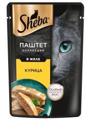 Влажный корм для кошек Sheba Курица нежный паштет в желе