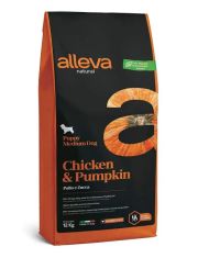 Сухой корм для щенков Alleva Natural Puppy Chicken & Pumpkin Medium средних пород,  с курицей и тыквой