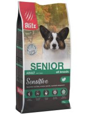 Сухой корм для собак Blitz Sensitive Senior Dog All Breeds Индейка (старше 7 лет)