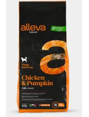 Сухой корм для щенков Alleva Natural Puppy Chicken & Pumpkin Maxii крупных пород,  с курицей и тыквой