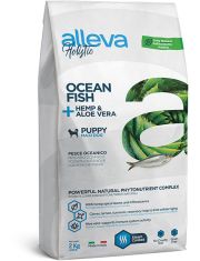 Сухой корм для щенков и юниоров Alleva Holistic Puppy/Junior Ocean Fish Maxi крупных пород с океанической рыбой, коноплей и алое вера