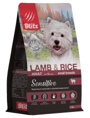 Сухой корм для собак мелких пород Blitz Sensitive Lamb & Rice Adult Dog Small Breeds  Ягненок с рисом