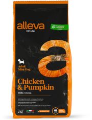 Сухой Корм для собак малых пород Alleva Natural Adult Chicken & Pumpkin Mini с курицей и тыквой