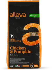 Сухой Корм для собак средних пород Alleva Natural Adult Chicken & Pumpkin Medium с курицей и тыквой