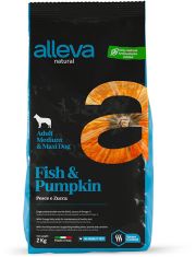 Сухой Корм для собак средних и крупных пород Alleva Natural Adult Fish & Pumpkin Medium/Maxi с рыбой и тыквой