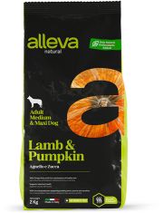 Сухой Корм для собак средних и крупных пород Alleva Natural Adult Lamb & Pumpkin Medium/Maxi с ягненком и тыквой