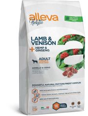 Сухой корм для собак средних и крупных пород Alleva Holistic Adult Lamb & Venison Medium/Maxi с ягненком и олениной, коноплей и женьшенем