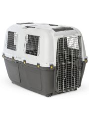 Переноска для животных MPS SKUDO 8 с металлической дверцей с замком серая 