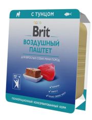 Консервы для собак мини пород Brit Premium Воздушный паштет с тунцом