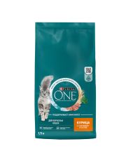 Сухой корм Purina ONE® для взрослых кошек с высоким содержанием курицы и цельными злаками