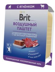 Консервы для собак мини пород Brit Premium Воздушный с чувствительным пищеварением, паштет с ягненком