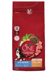 Сухой корм Purina ONE® для щенков средних и крупных пород, с высоким содержанием курицы и с рисом