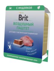 Консервы для кошек Brit Premium с чувствительным пищеварением  Воздушный паштет с индейкой