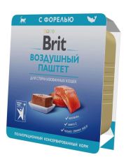 Консервы для кошек Brit Premium стерилизованных Воздушный паштет с форелью