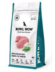 Сухой корм для собак BOWL WOW мелких пород, индейка, рис, розмарин