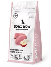Сухой корм для собак BOWL WOW средних пород, индейка, рис, яблоко