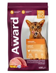Сухой корм для кошек AWARD Urinary для профилактики МКБ с курицей и клюквой с добавлением цикория и рыбьего жира