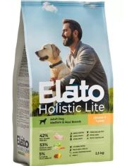 Сухой корм для средних и крупных пород пород собак Elato Holistic Lite с курицей и индейкой