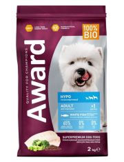 Сухой корм для собак AWARD HYPO с белой рыбой с добавлением брокколи, сельдерея и семян льна